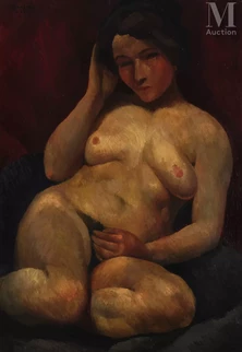 Maurice MENDJIZKY (1890 Lodz - 1951 Saint-Paul-de-Vence) — Nu - Kiki de Montparnasse