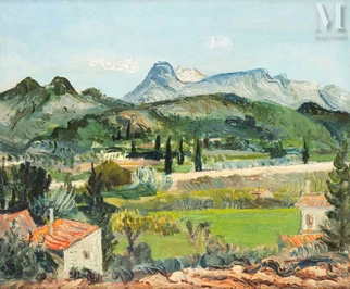 Paysage du Midi aux cyprès