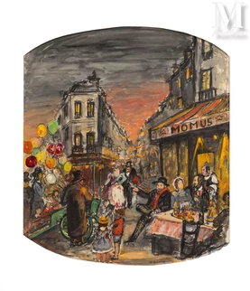 Projet de décor pour le café Momus - La Bohême