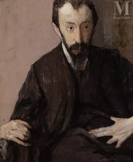Leopold GOTTLIEB (Drohobytch 1879 - Paris 1934) — Portrait de Leon Hirszenberg