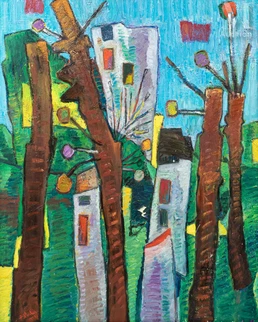 Paysage aux arbres
