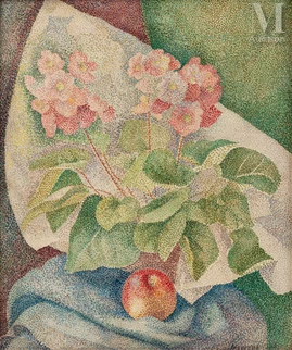 Bouquet de fleurs et pommes