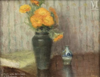 Bouquet de fleurs dans un intérieur