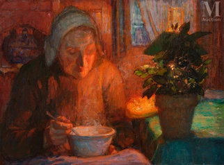 Une bretonne, le soir