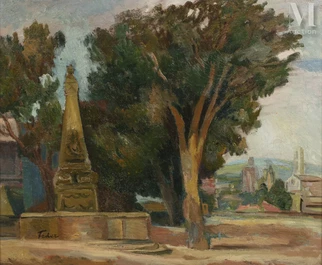 Fontaine et place en Provence