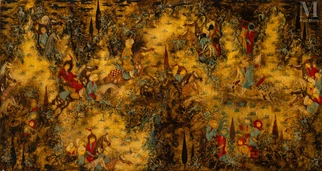 VARLAMICHIVILI Félix dit VARLA (Kutaisi 1903 - Paris 1986) — Scène de bataille