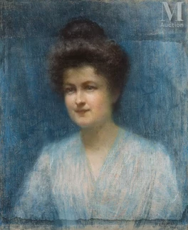 Portrait de femme au chignon