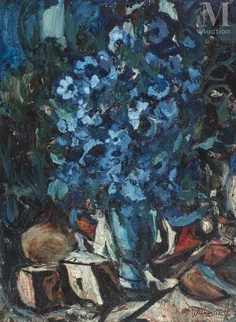 Bouquet de fleurs bleues
