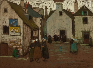 Mela MUTER (Varsovie 1876 - Paris 1967) — Place à Pont-Aven