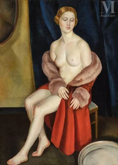 Nu au manteau de fourrure