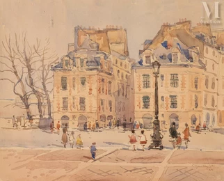 Les maisons près du pont neuf, Île de la Cité, Paris