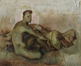 Paul STRECKER (Mayence 1900 – Berlin 1950) — Le couple nu