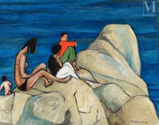 Joseph CZAPSKI (Prague 1896 - Maisons Laffitte 1993) — Les baigneurs