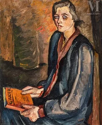 Pierre DAURA (Minorque 1896 - Rockbridge Baths 1976) — Portrait de la belle-sœur de l’artiste