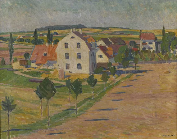 Paysage à l'allée d'arbres